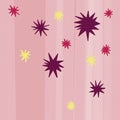 Abstract image with the image of stars, spots, colored background.