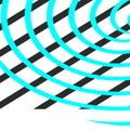 Abstract image made of deformed elements of sound waves. Dynamic motion technologies. Curved blue 3d lines on a white background. Royalty Free Stock Photo