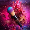 Abstract image of make up brush kit. Royalty Free Stock Photo