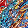 Abstract image of mixed colorful paints , Acrylic texture with marble pattern for background