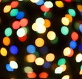 Abstract image. Multi-colored bokeh on a black background