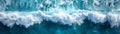 Abstract image of ocean waves crashing and creating foam Royalty Free Stock Photo