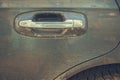 Abstract image of old car door handle. Royalty Free Stock Photo