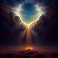 Abstract image of the opened heavens, the road, the way to the sky Royalty Free Stock Photo