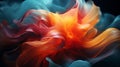an abstract image of an orange and blue flower Royalty Free Stock Photo