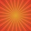 Abstract image, orange rays of the sun on a red background - Vector Royalty Free Stock Photo