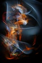 The abstract image painted by moving light and moving objects. Royalty Free Stock Photo