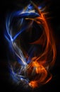 The abstract image painted by moving light and moving objects. Royalty Free Stock Photo