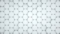 Abstract image of a pattern of white hexagons and black meshes 3D image Royalty Free Stock Photo