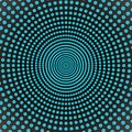 Abstract Spinning Blue Dots in Dark Background