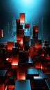 an abstract image of red and black cubes Royalty Free Stock Photo