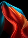 an abstract image of a red orange and blue fabric Royalty Free Stock Photo