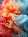 an abstract image of a red orange and blue fabric Royalty Free Stock Photo