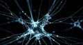 Futuristic glowing nerve cell structure connection Royalty Free Stock Photo
