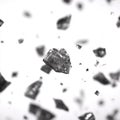Floating Graphite Particles on White Royalty Free Stock Photo