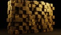 Golden Circuit Cubes Royalty Free Stock Photo