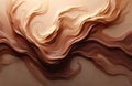 Abstract image showcases flowing liquid paints blending smoothly. Earthy tones create a captivating visual effect. Design Royalty Free Stock Photo