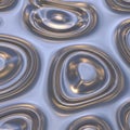 Showcasing a smooth, metallic surface with a repeating pattern of rounded, Royalty Free Stock Photo