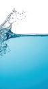 Water Splash with Bubbles - Blue Liquid Abstract Background Royalty Free Stock Photo
