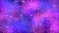 Abstract Glittering Stars and Colorful Nebulae in Deep Space Royalty Free Stock Photo