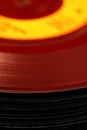 Abstract image of a stack of old vinyl records Royalty Free Stock Photo