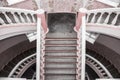Abstract image with stairs of different configurations in the building Royalty Free Stock Photo