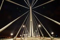 Abstract image - Suspension Bridge night lights.