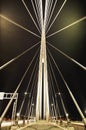 Abstract image -Suspension Bridge night lights