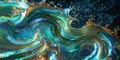 Abstract Image of Swirling Liquid with Granular Texture