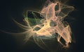 Abstract image of swirling smoke of pink, blue, green shades on a black background Royalty Free Stock Photo