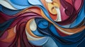 Abstract Image of Swirls of Color With Each Color Having a Raised Edge Royalty Free Stock Photo