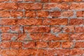 Simple photo background pattern of red broken blocks wall. May using for game development of for design projects Royalty Free Stock Photo