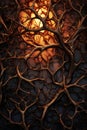 an abstract image of a tree with branches and the sun in the background Royalty Free Stock Photo
