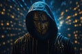 Abstract image of unrecognizable hacker cyber. ai generative