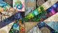 Abstract Collage of Diverse Textures and Patterns Royalty Free Stock Photo