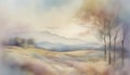 Abstract image of Vintage pastel countryside landscapev