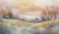 Abstract image of Vintage pastel countryside landscapev