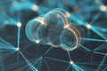 Abstract digital cloud computing concept representing data storage and network connectivity Royalty Free Stock Photo