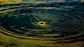 Abstract image of whirlpool hole of water at lake or pond like a blackhole in universe. Royalty Free Stock Photo