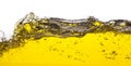 Abstract image of a yellow liquid spilled.