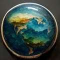 Abstract imaginary globe painting background