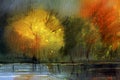 Abstract impressionism. Landscape