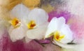 Abstract impressionism. Orchids