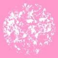 Abstract imprint texture on pink background. Vector grungy design element