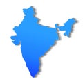 Abstract India map on white background