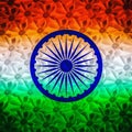 Abstract Indian Flag Floral Background