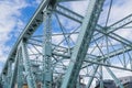 Abstract industry or transportation background with detail of steel bridge frames Royalty Free Stock Photo