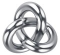 Abstract infinite loop knot shape Royalty Free Stock Photo