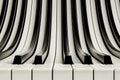 Abstract infinite piano keys go up Royalty Free Stock Photo