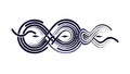 Abstract Infinity Knot Ornament Vector, Dynamic Eternal Symbol, vector design Generative AI Royalty Free Stock Photo